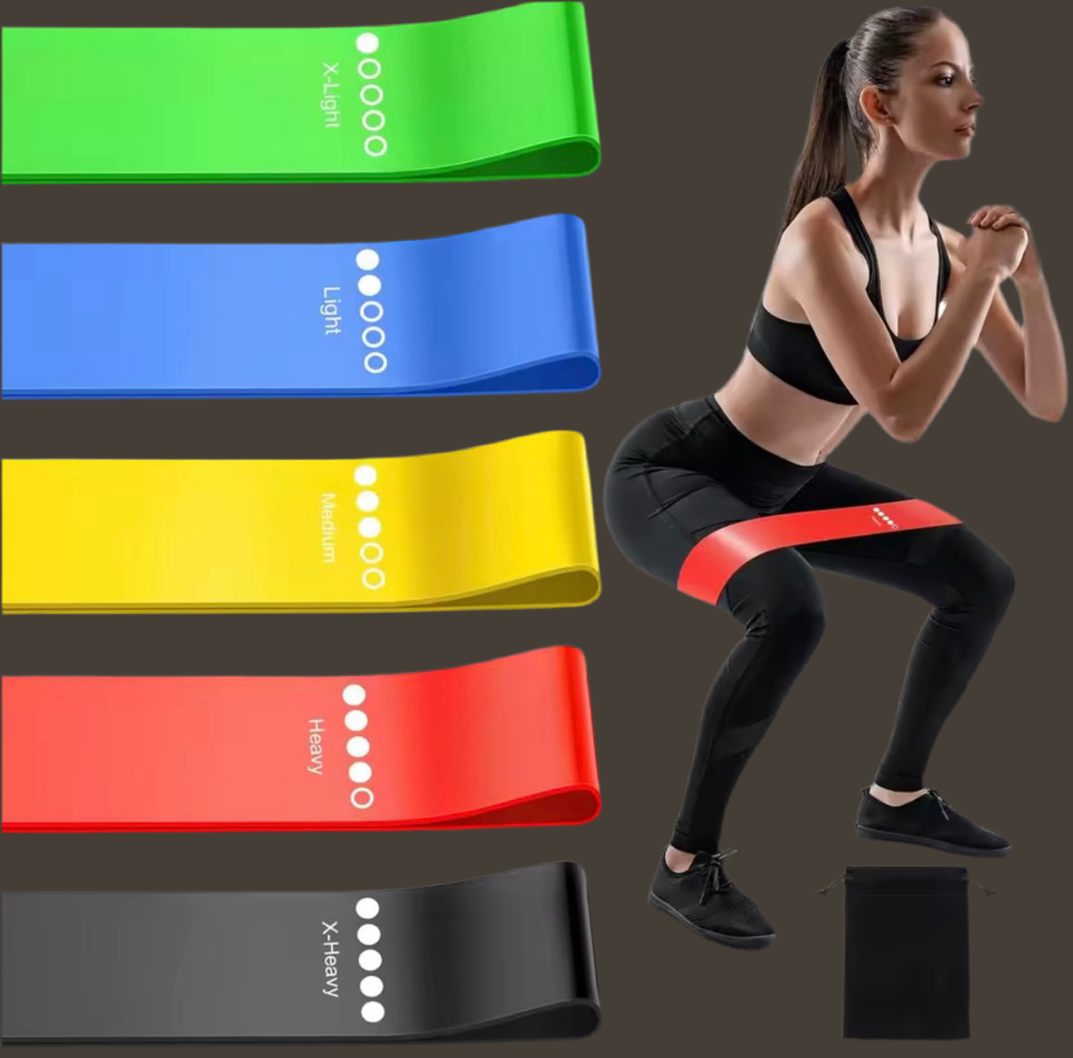 Bandes de résistance TPE, ensemble de Fitness, bandes à boucle en latex, entraînement de force, extenseur, équipement de gymnastique ou de Yoga.